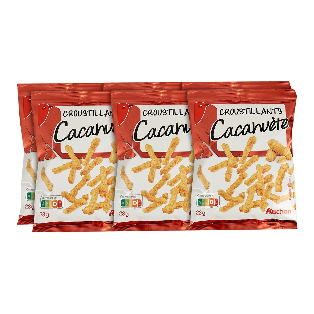 AUCHAN Auchan Croustillant cacahuète 6x23g 6x23g