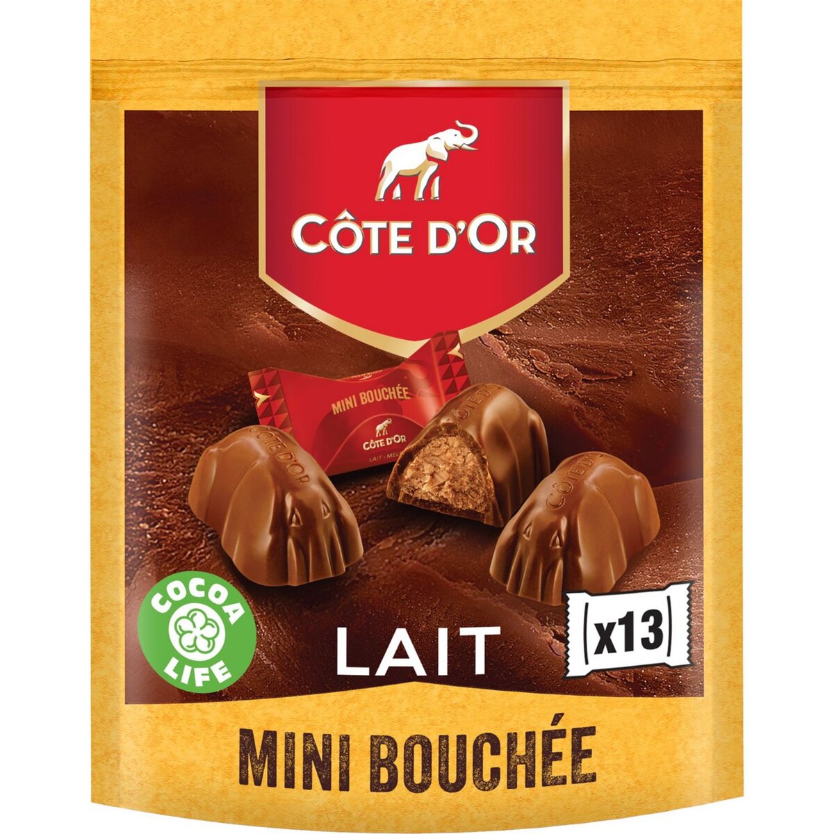 COTE D'OR Côte d'Or mini bouchée chocolat au lait 122g