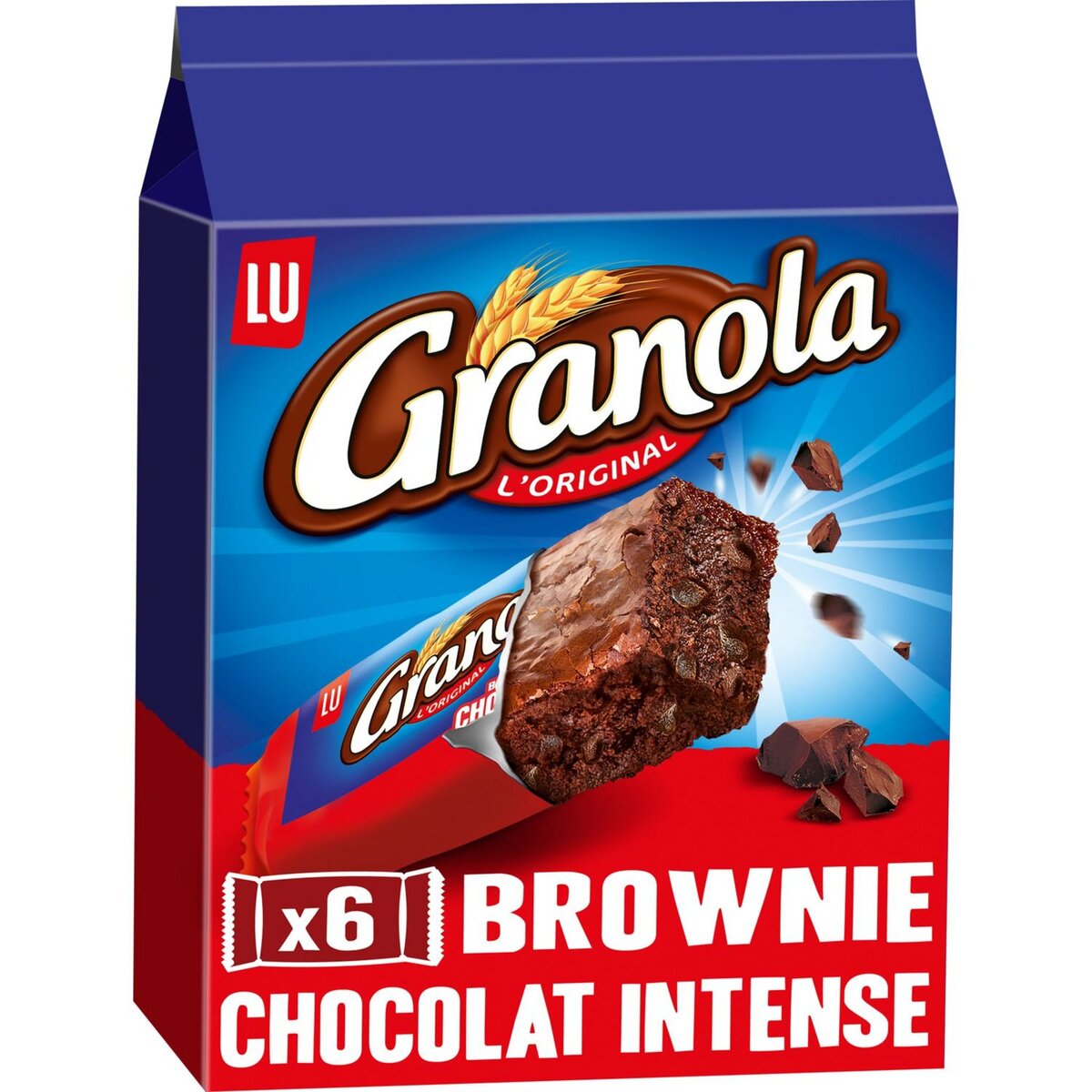 GRANOLA Brownie chocolat intense, sachets individuels 6 gâteaux