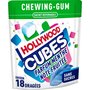 HOLLYWOOD Chewing-gums cubes sans sucres menthe note fruitée 18 dragées 41g