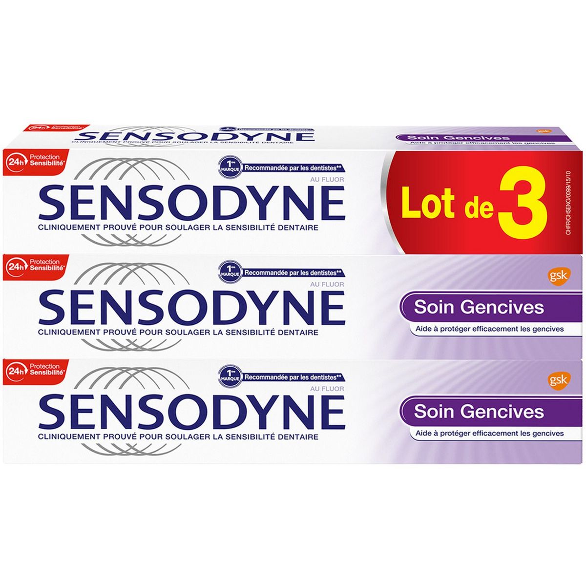 SENSODYNE Dentifrice soin gencives 3x75ml