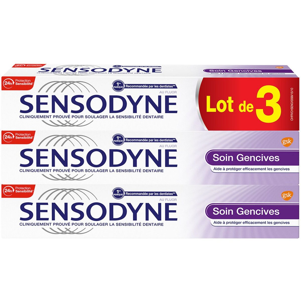 SENSODYNE Dentifrice soin gencives 3x75ml