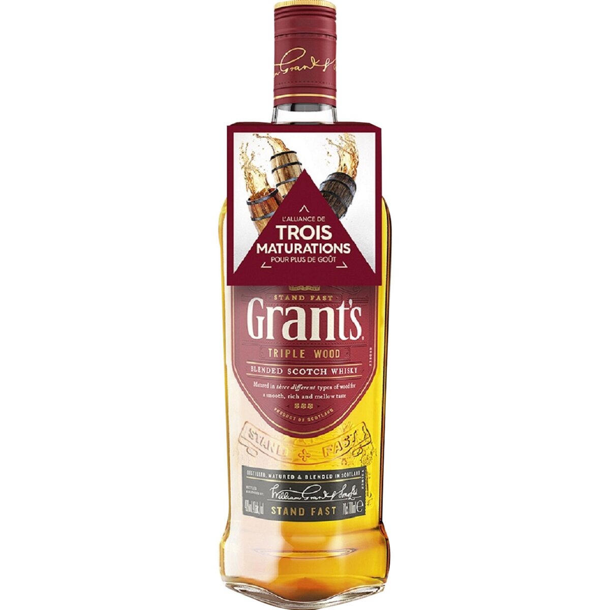 GRANTS Scotch whisky écossais blended triple wood 40% 70cl