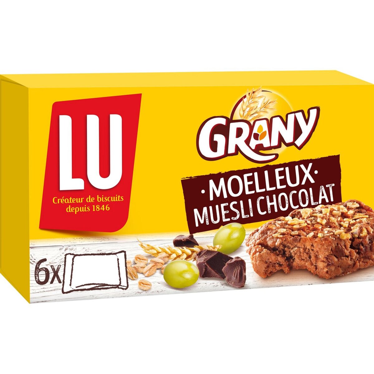 GRANY Grany Barres moëlleuses muesli et chocolat 6 barres 192g 6 barres 192g