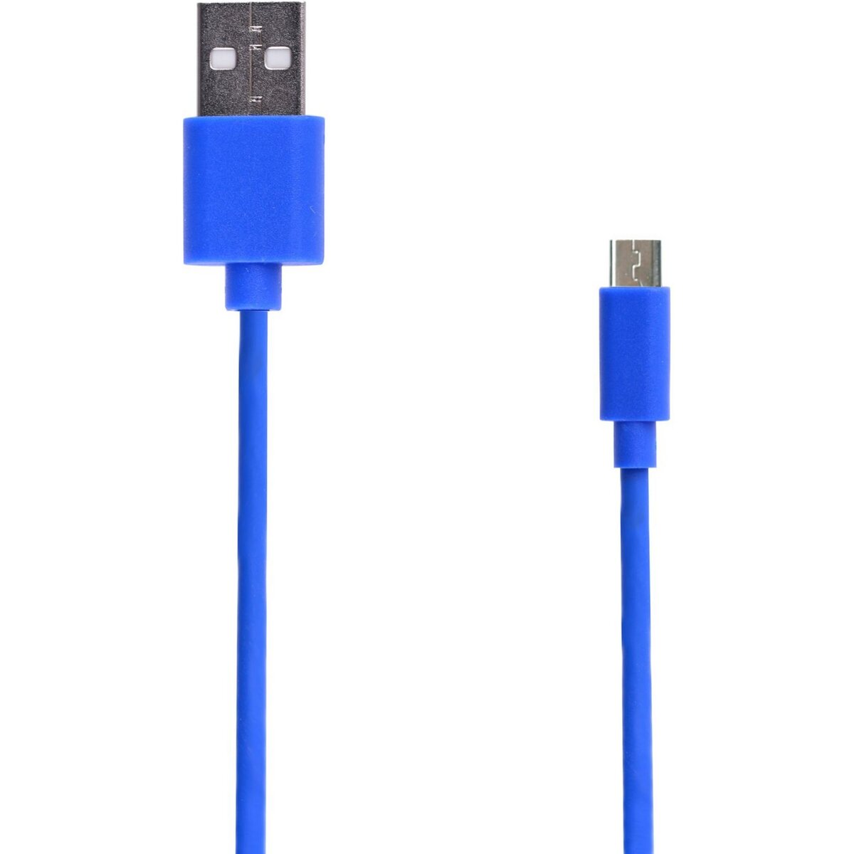 QILIVE Câble de charge USB vers Micro USB - Mâle/mâle - 1 mètre - Caoutchouc - Bleu foncé