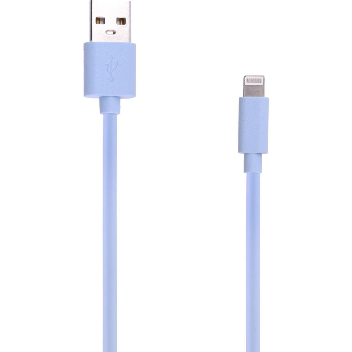 QILIVE Câble de charge USB vers Lightning - Mâle/mâle - 1 mètre - Caoutchouc Bleu