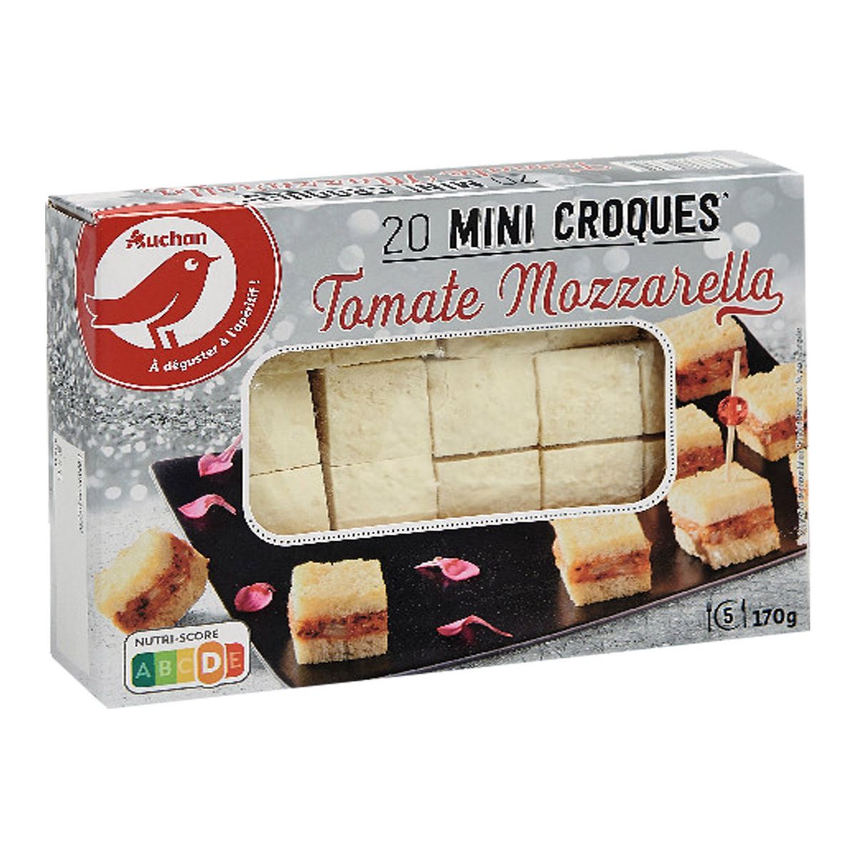 Mini croques tomate mozzarella 20 pièces 170g