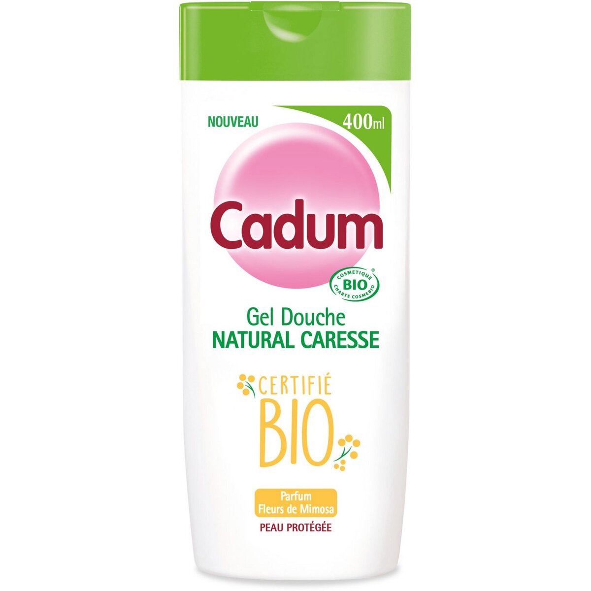 CADUM Cadum gel douche natural caresse bio 400ml pas cher Auchan.fr