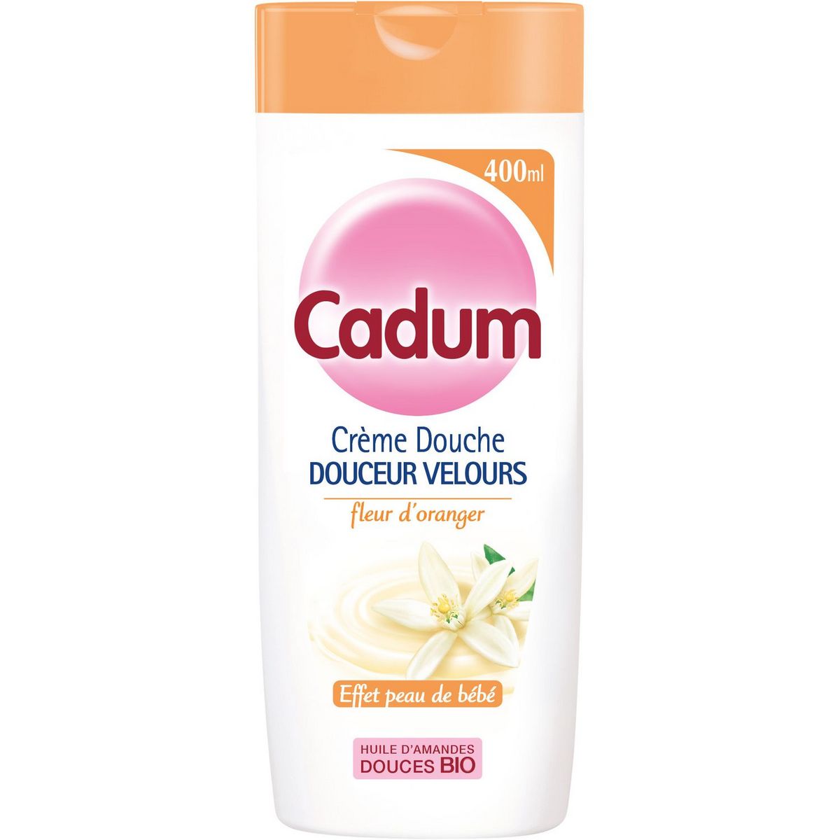 CADUM Crème douche douceur velours amande douce et fleur d'oranger bio 400ml