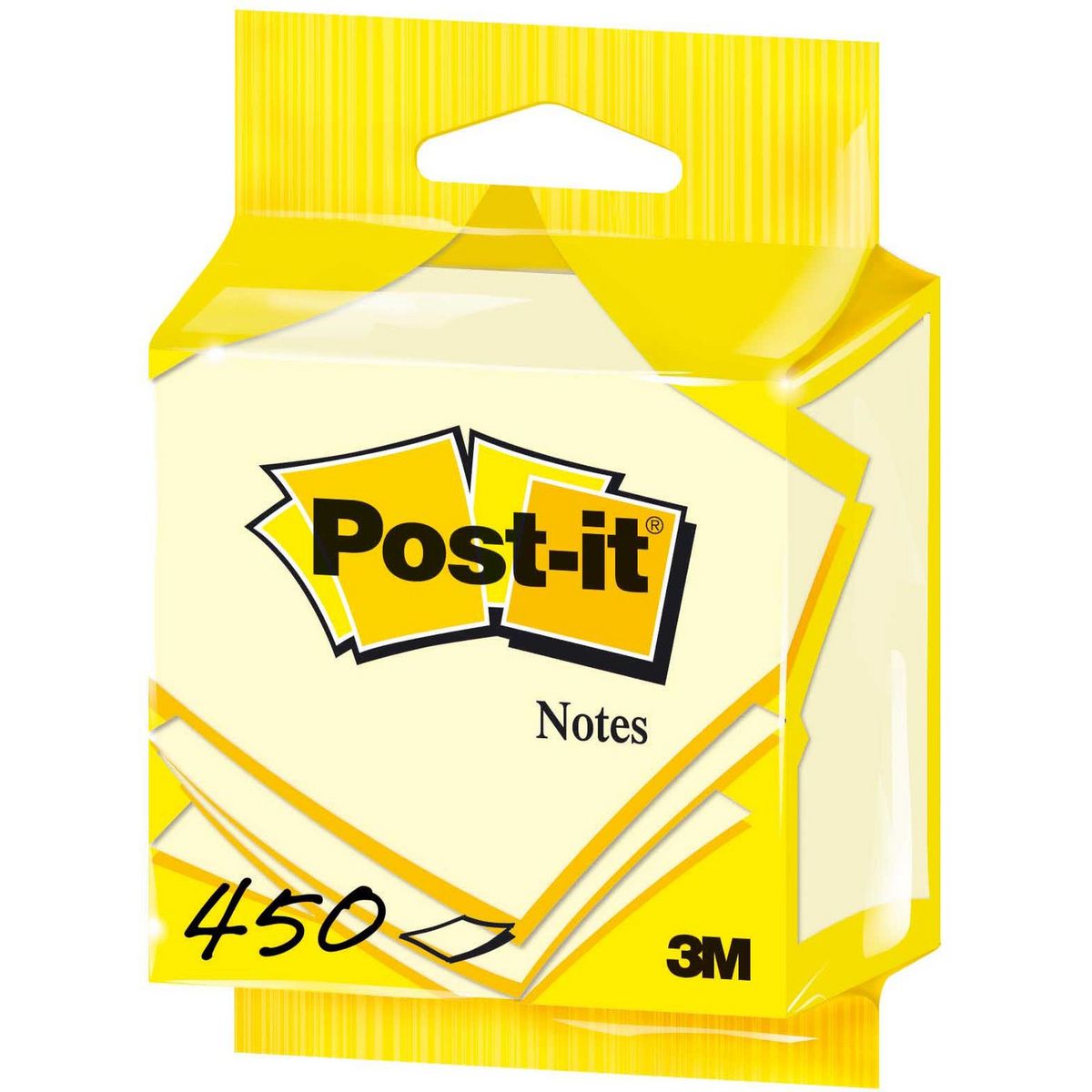 3M 3M Post-it feuilles 76x76mm jaunes x450 450 feuilles