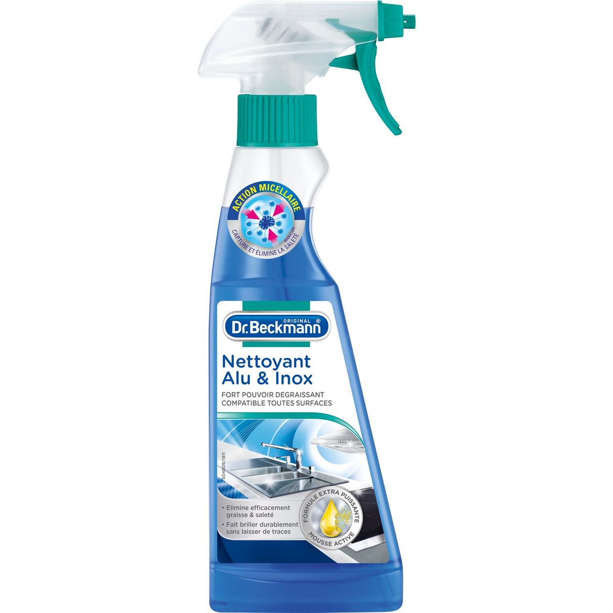 DR BECKMANN Spray nettoyant mousse active alu et inox 250ml