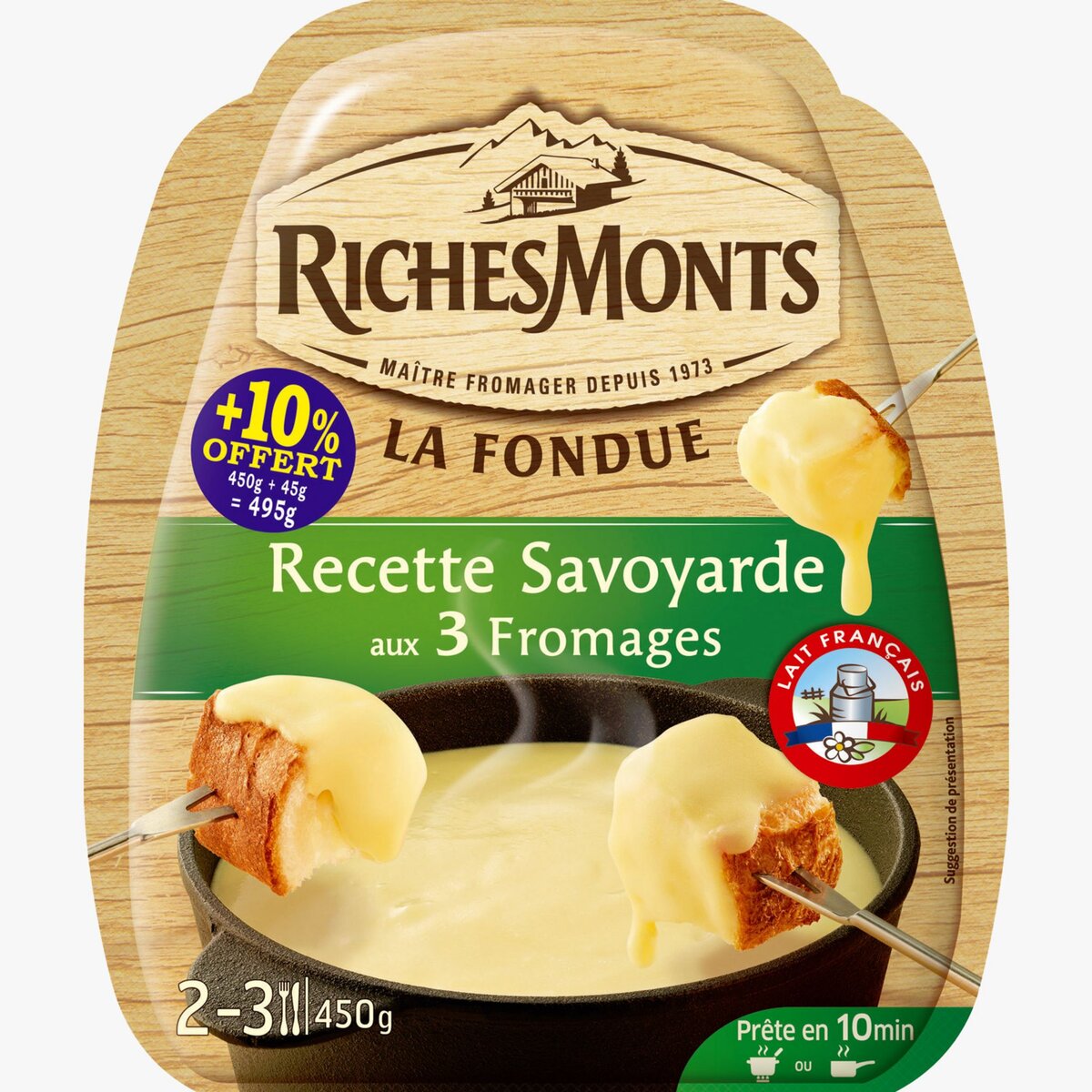 RICHESMONTS Richesmonts fromage à fondue savoyarde 450g +10% offert