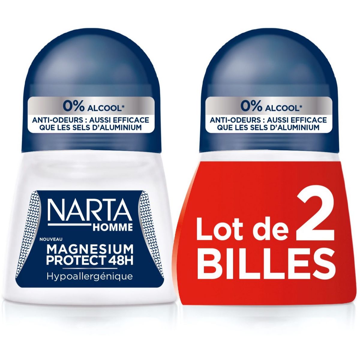 NARTA NARTA Narta Men Deo Magnesium Ro50 N A 0,100 L Lot de 2 2x50ml