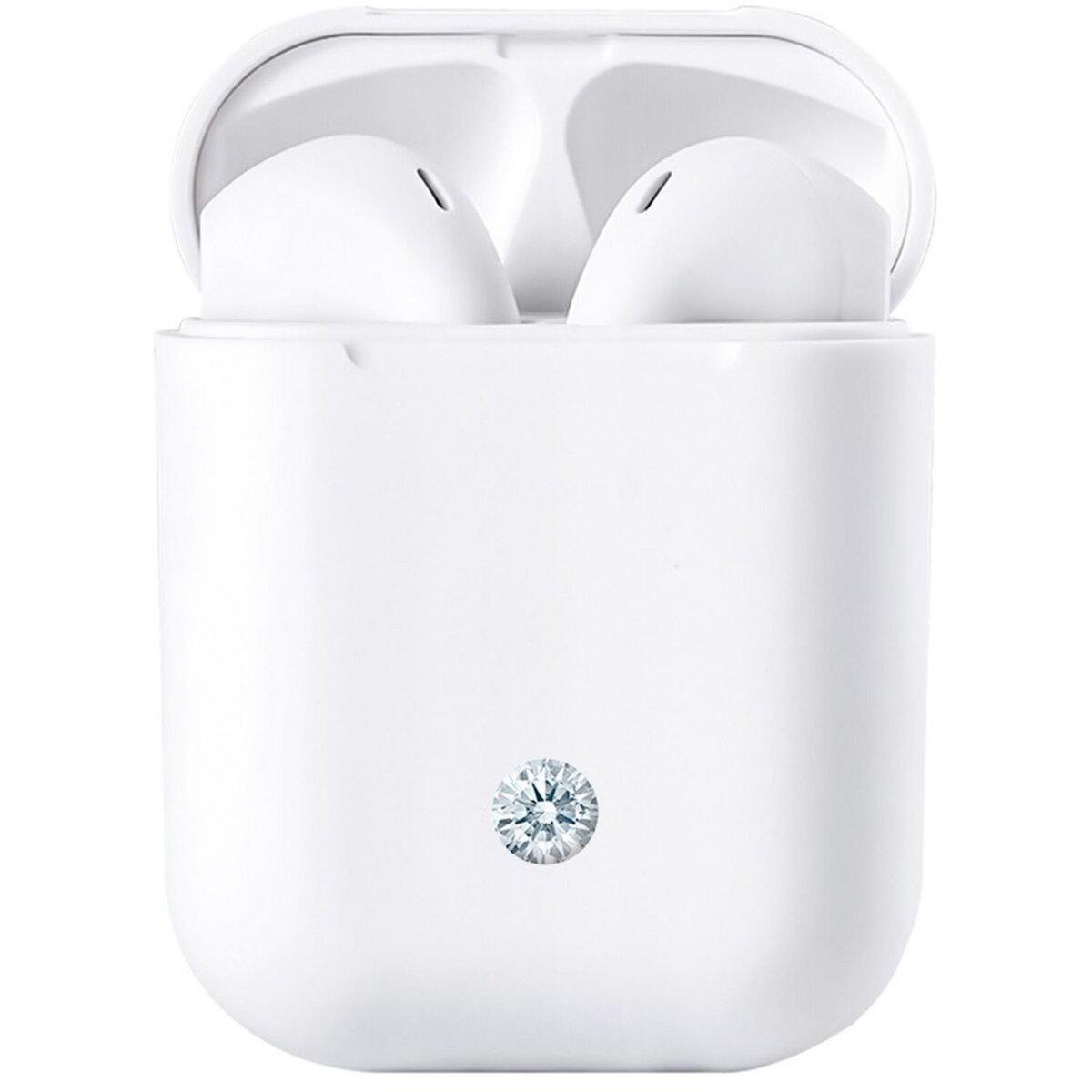 EDREAM Écouteurs sans fil Bluetooth avec étui de charge - Blanc - Beauty Diamond