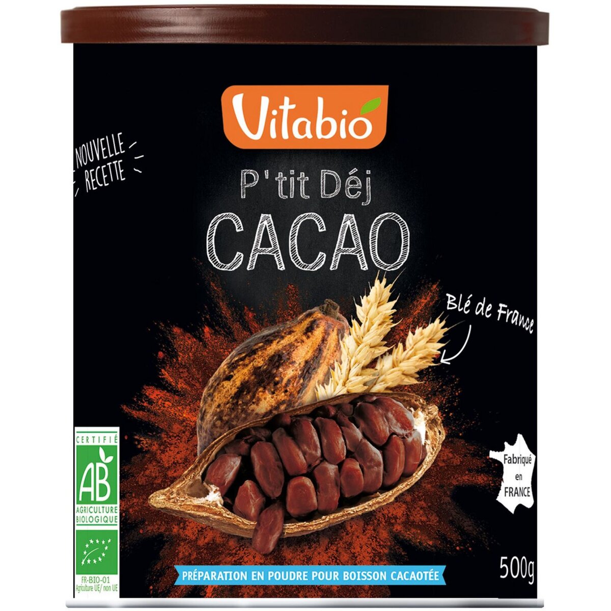 VITABIO Vitabio ptit déj cacao en poudre 500g