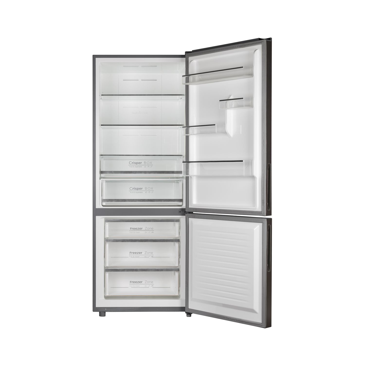 Voir la diapositive 2 : QILIVE Réfrigérateur combiné 154615, 432 L, Froid ventilé No frost