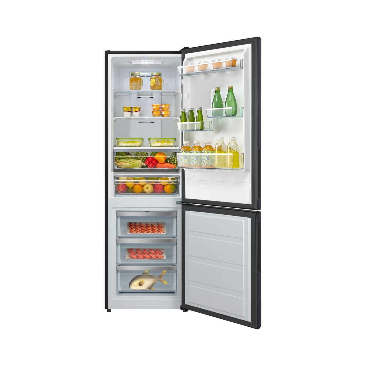 QILIVE Réfrigérateur combiné 155448, 302 L, Froid no frost