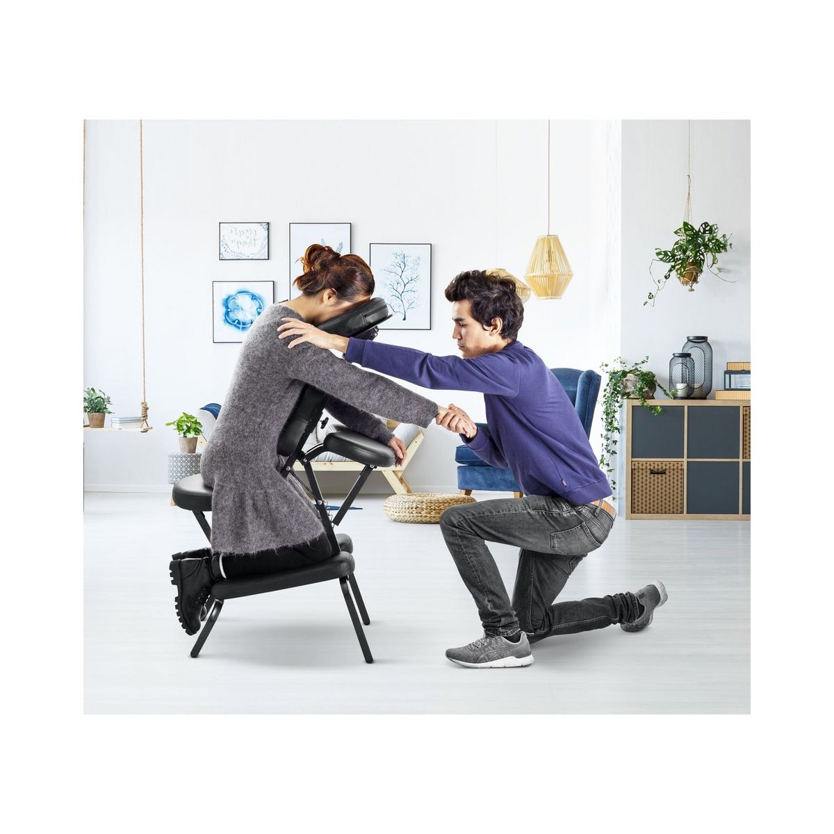 YOGHI Chaise de massage CDM120K - Noir