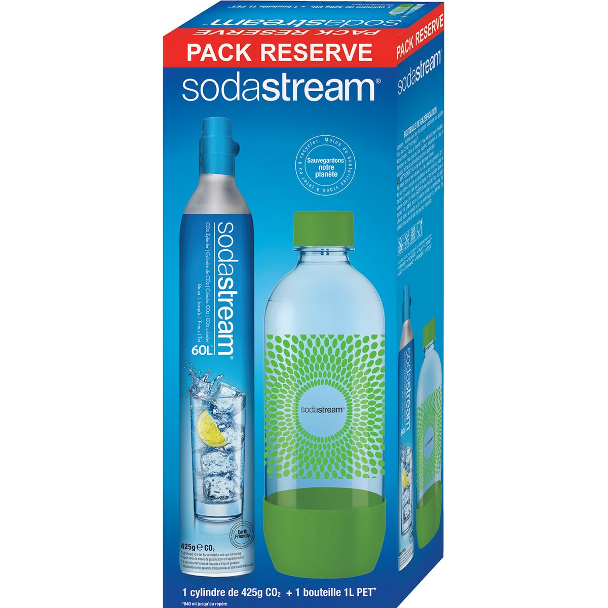 SODASTREAM Cylindre recharge de co2 + bouteille pet