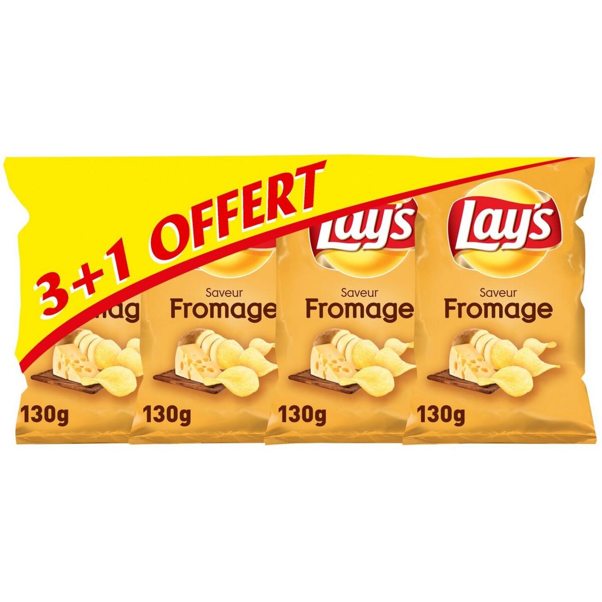 LAY'S Lay's chips fromage 3x130g +1offert