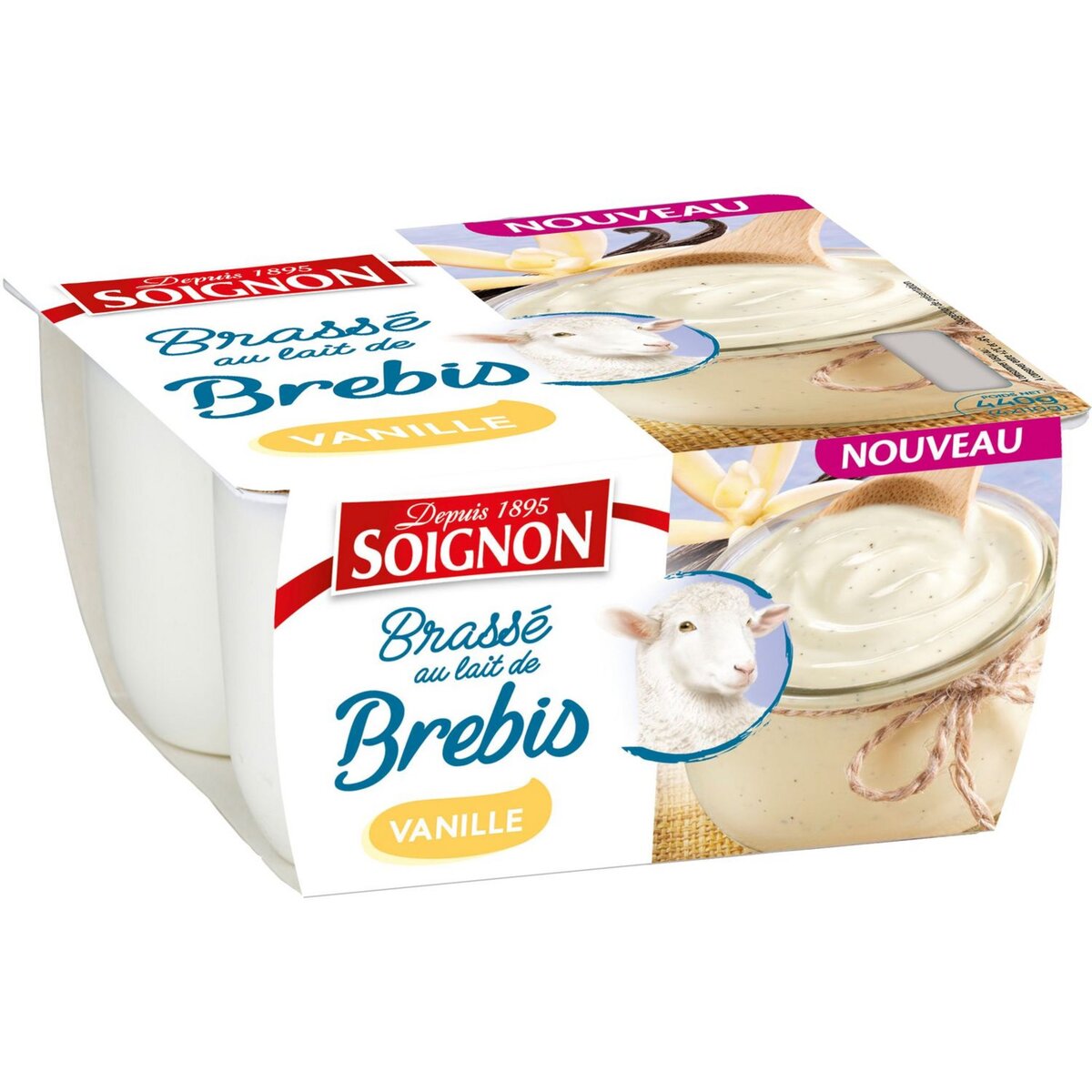 SOIGNON Soignon yaourt brassé à la vanille 4x120g