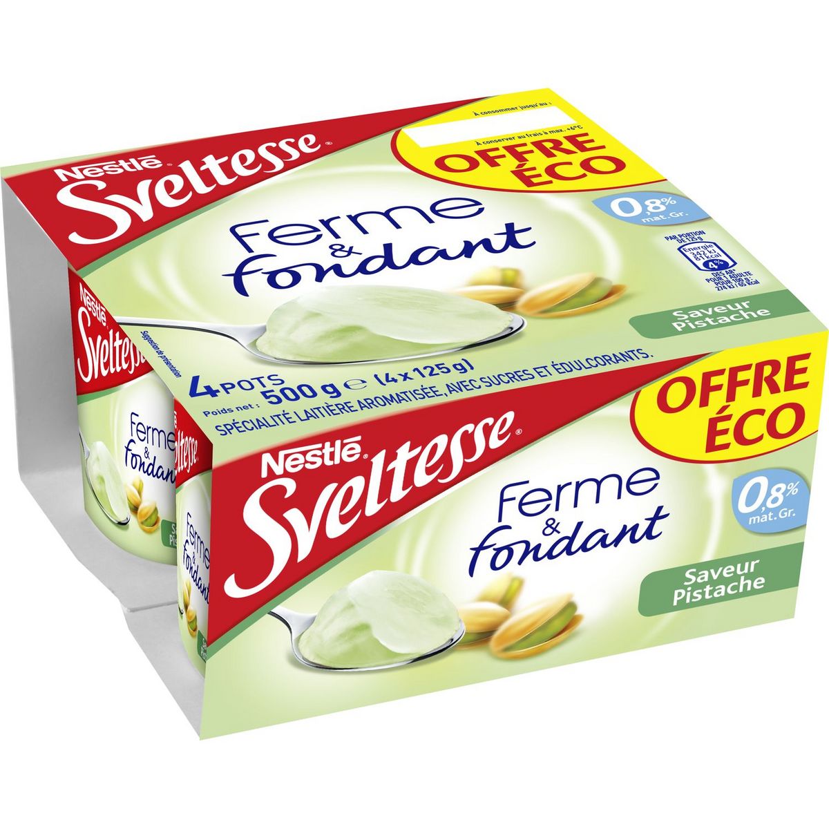 SVELTESSE Sveltesse ferme et fondant pistache 4x125g offre éco