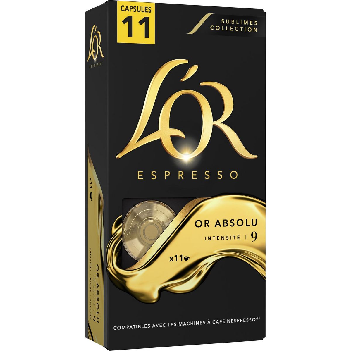 L'OR ESPRESSO Café absolu en capsule aluminium 11 dosettes 57g