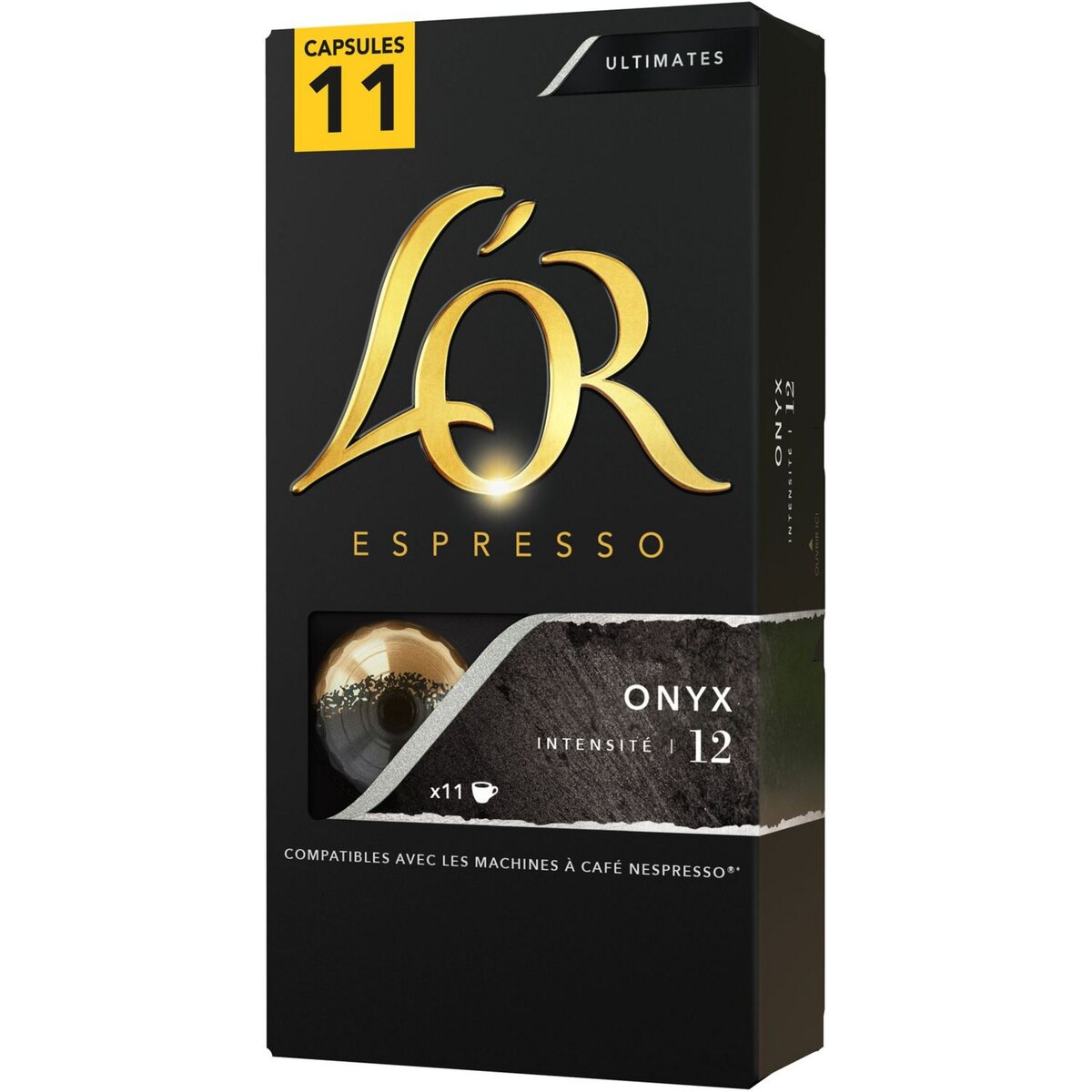 L'OR ESPRESSO Café onyx noir en capsule compatible Nespresso 11 capsules 57g