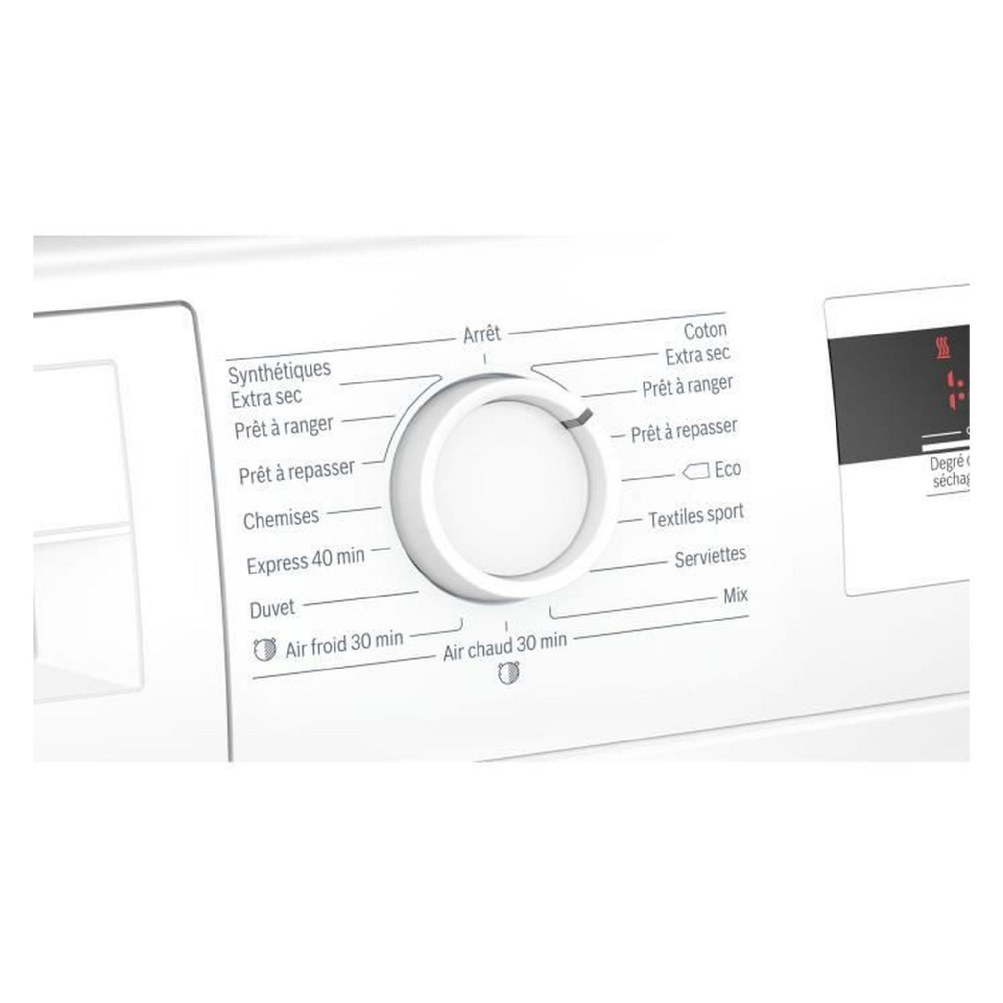 Voir la diapositive 3 : BOSCH Sèche linge hublot WTH83002FF, 7 kg, Pompe à chaleur, A+