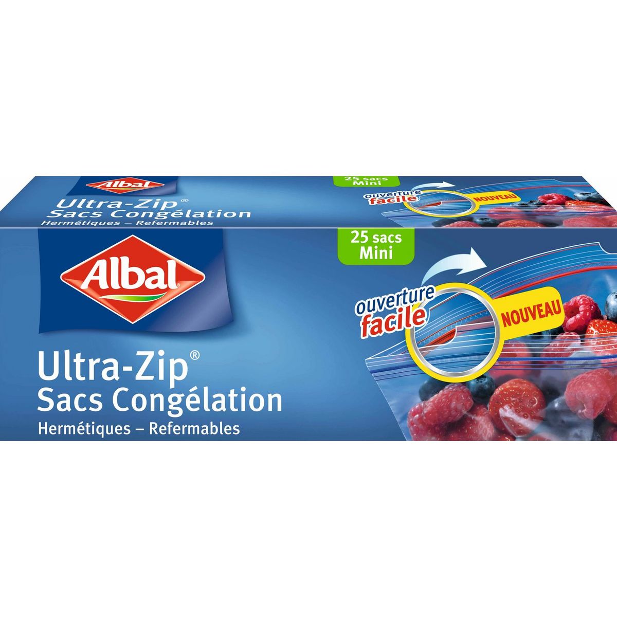 ALBAL Sacs congélation à double fermeture hermétiques taille mini 25 sacs
