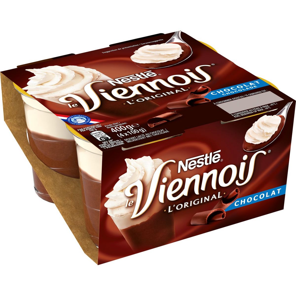 NESTLE Viennois liégeois au chocolat 4x100g