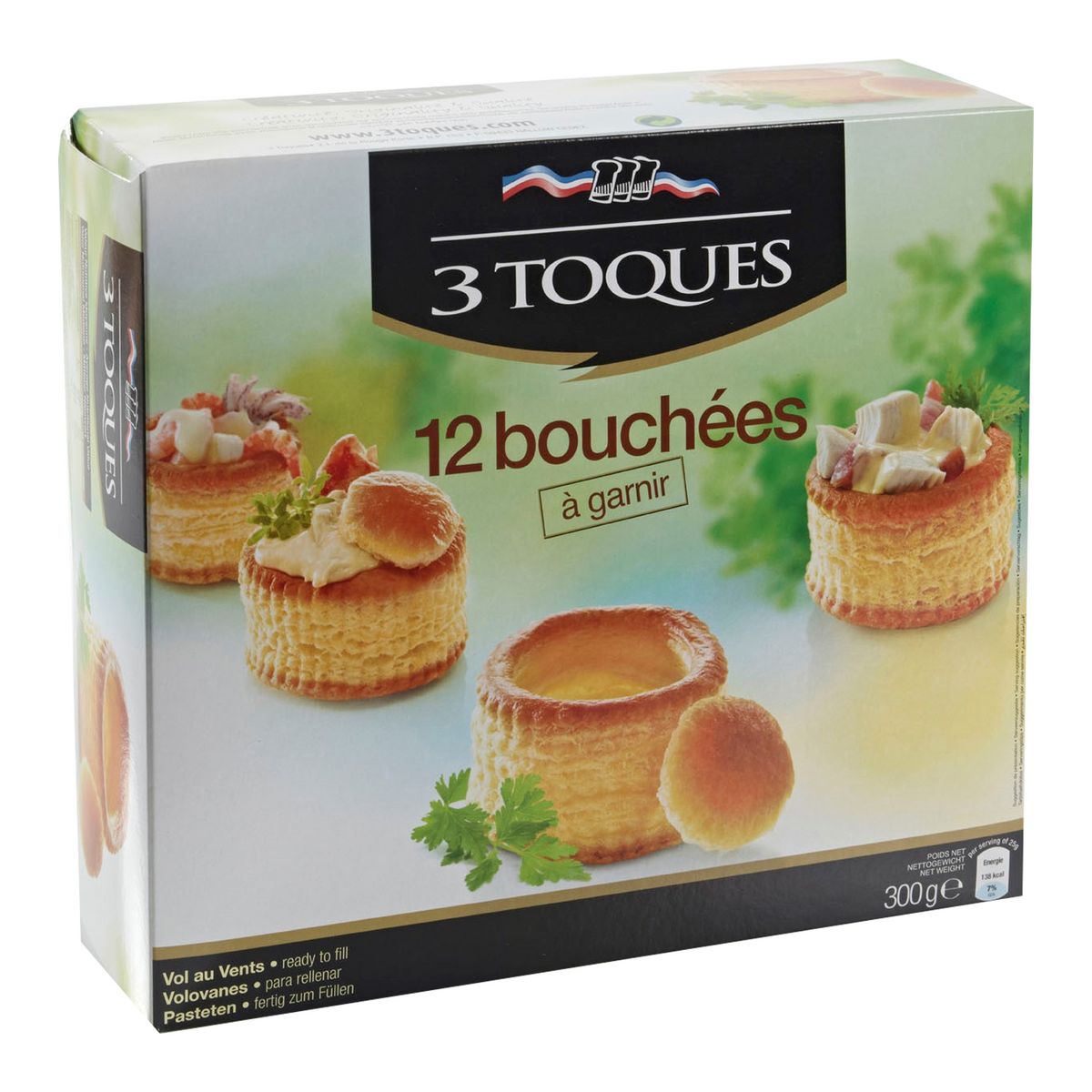 LES 3 TOQUES Bouchées à garnir 12 pièces 300g