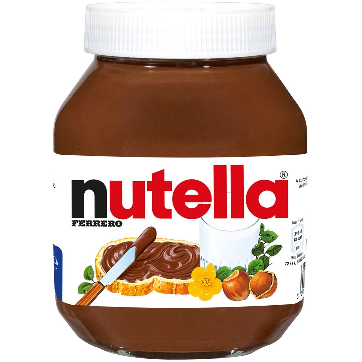 NUTELLA Pâte à tartiner aux noisettes 975g