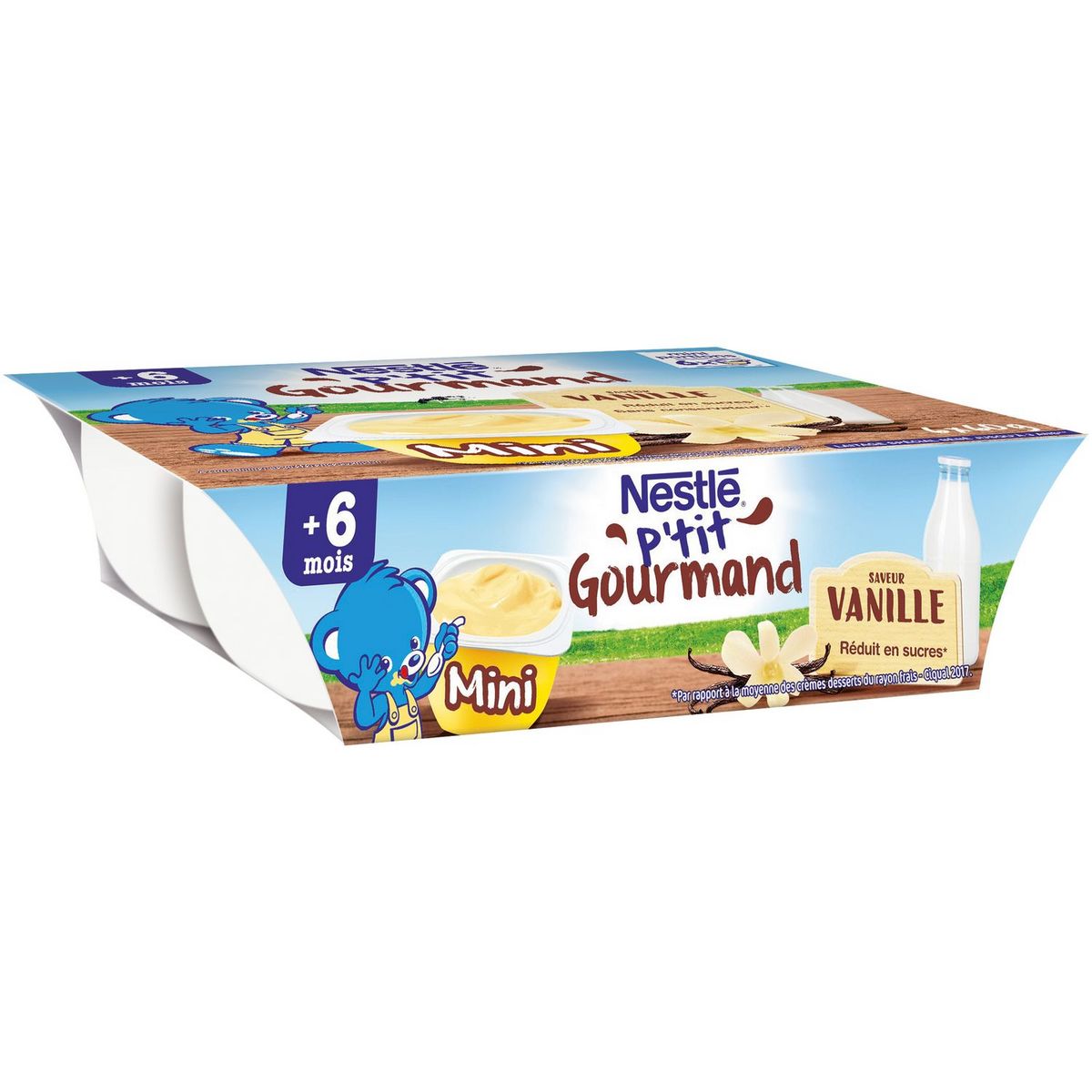 NESTLE Nestlé p'tit gourmand mini douceur vanille 6x60g dès 6mois