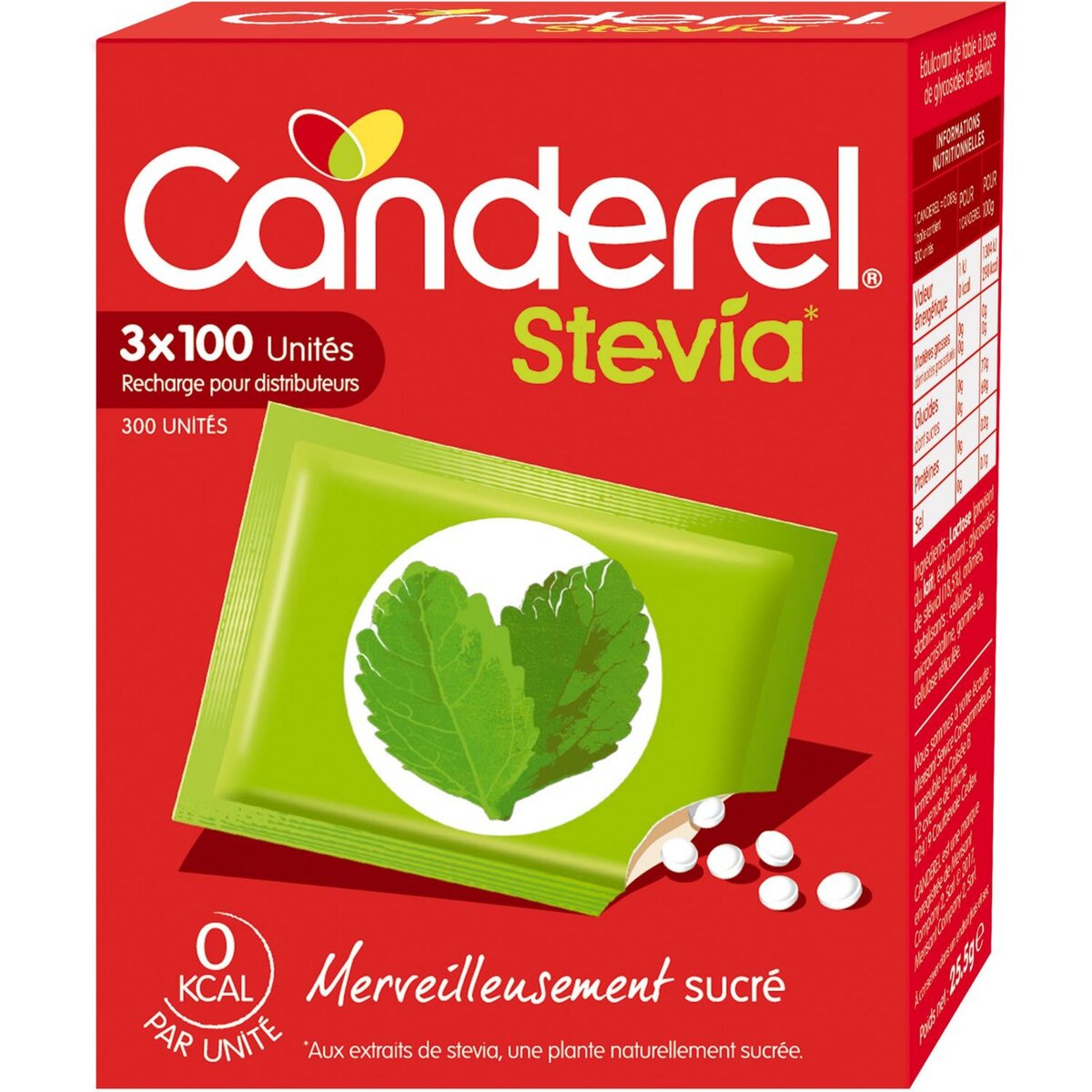 Livraison à domicile Canderel Edulcorant Stevia 0 calorie, 100 comprimés