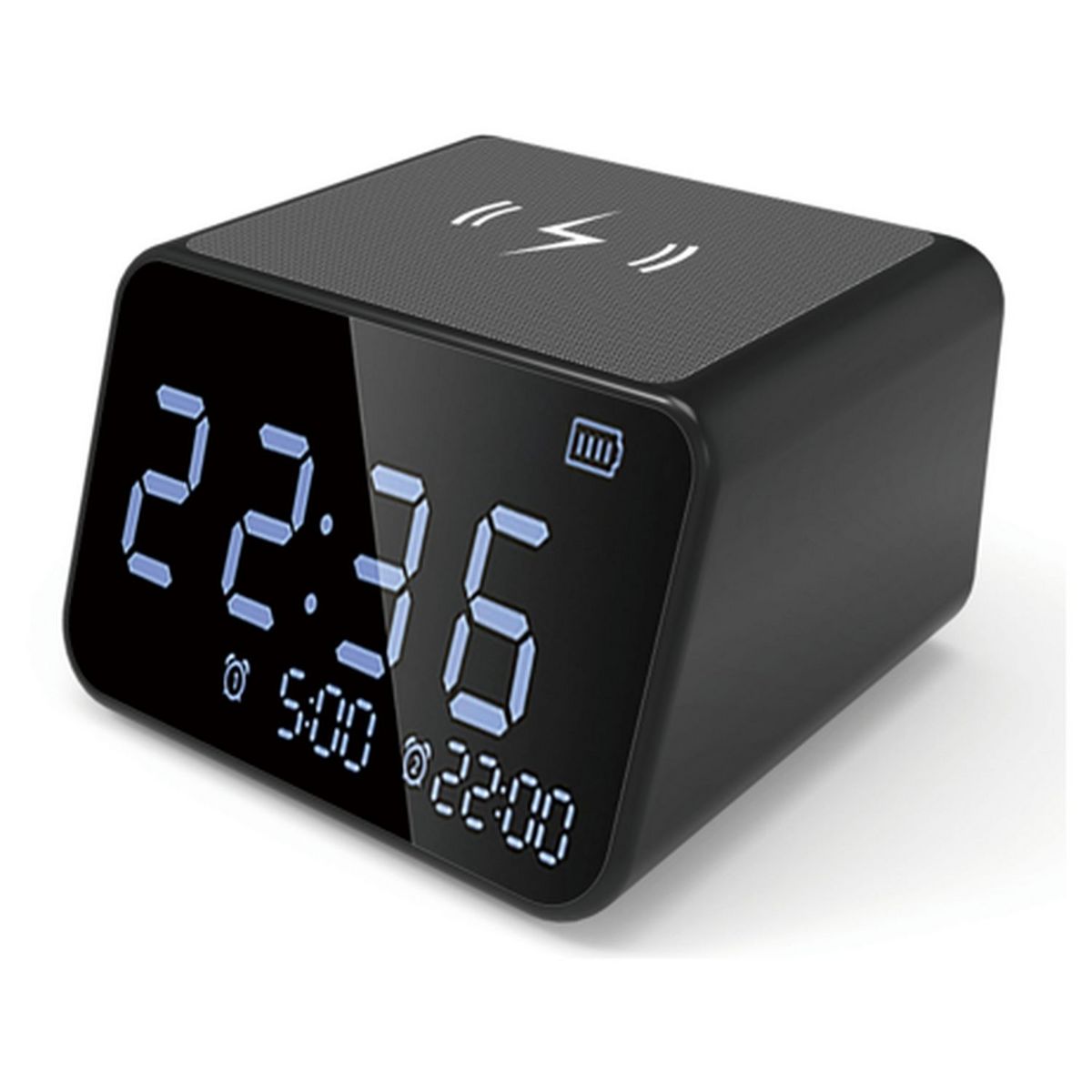 BLAUPUNKT Radio réveil Bluetooth avec base induction - Noir - BLP2850