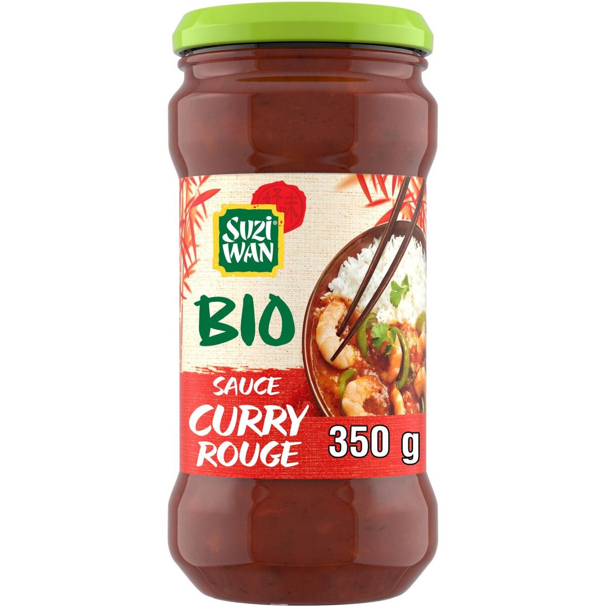 SUZI WAN Sauce bio au curry rouge 350g