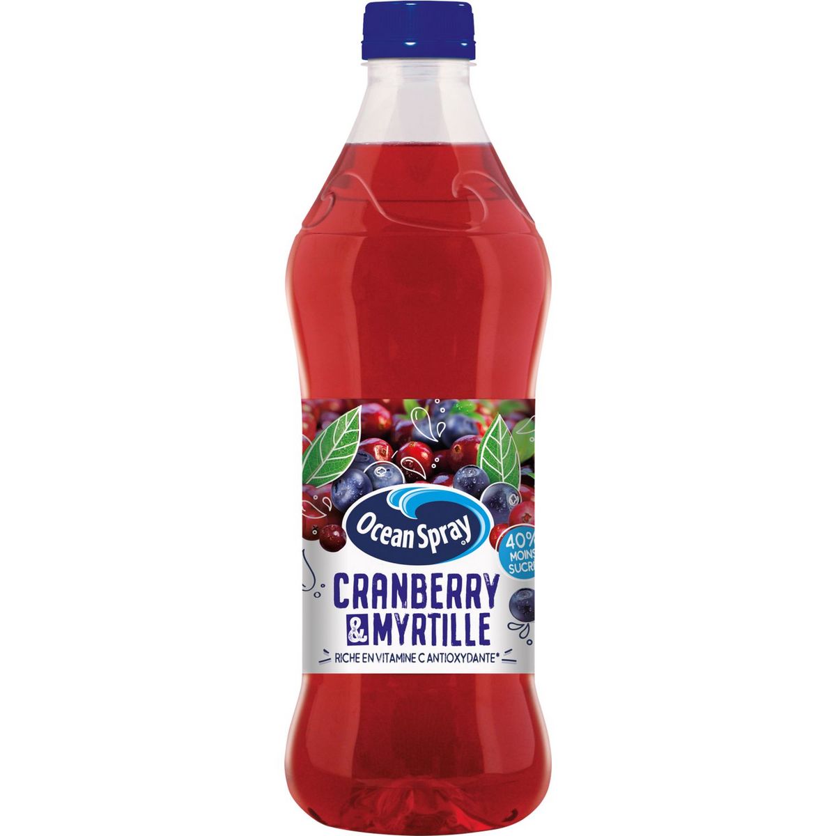 OCEAN SPRAY Boissons au cranberry et myrtille réduit en sucres 1,25l