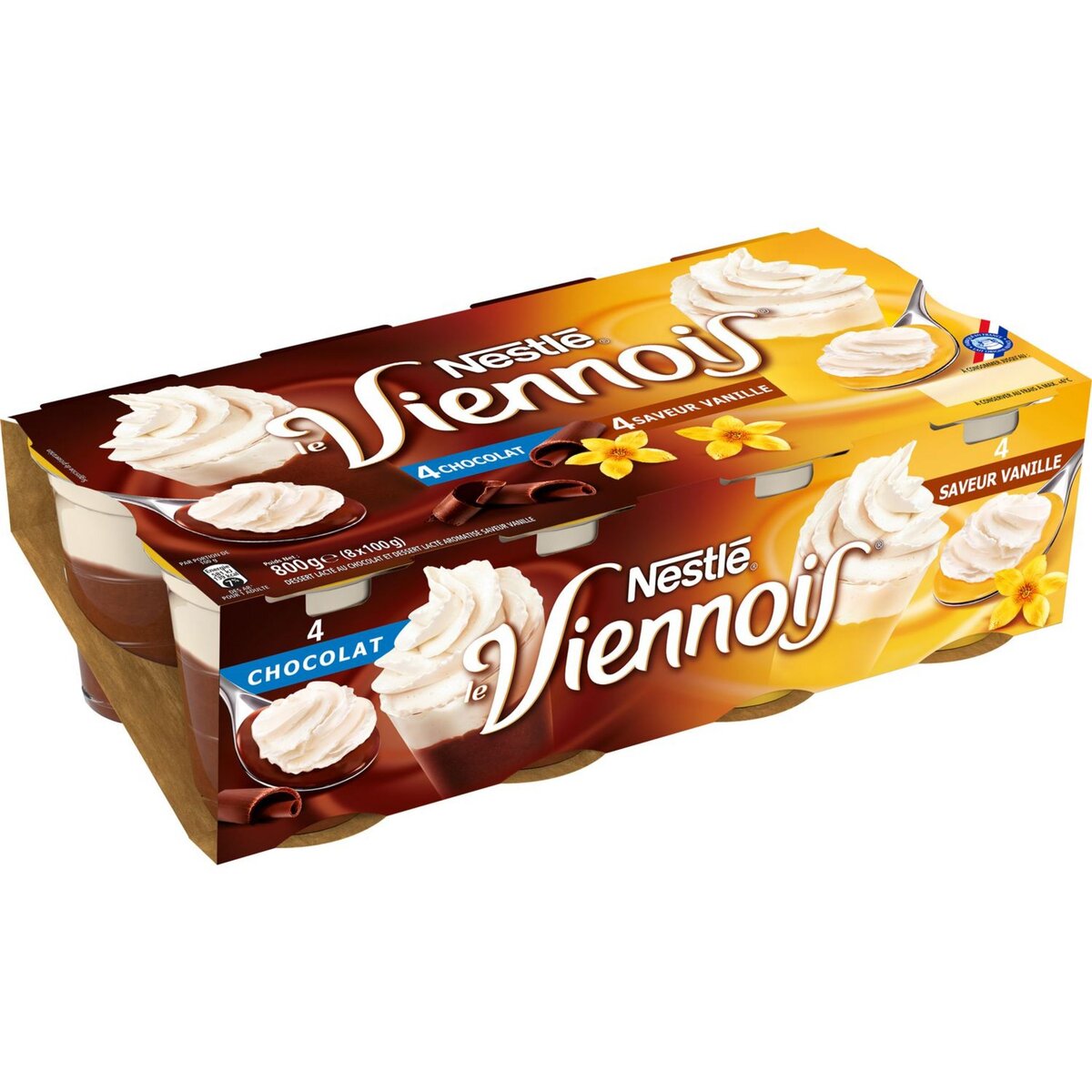 NESTLE Nestlé viennois chocolat vanille 8x100g
