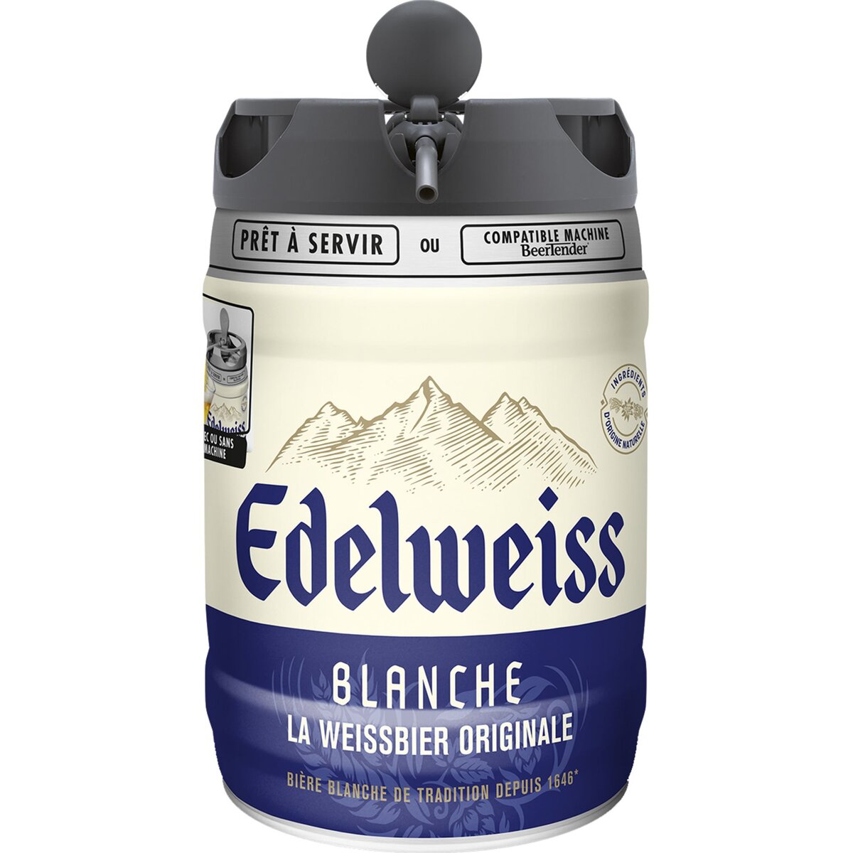 EDELWEISS Edelweiss Bière blanche arôme herbes des montagnes 5% fût pression 5l 5l