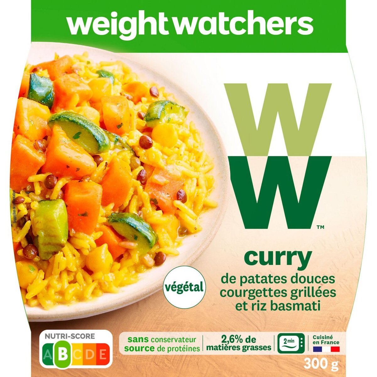 WEIGHT WATCHERS Weight Watchers Curry de patate douce courgettes végétal 300g 300g
