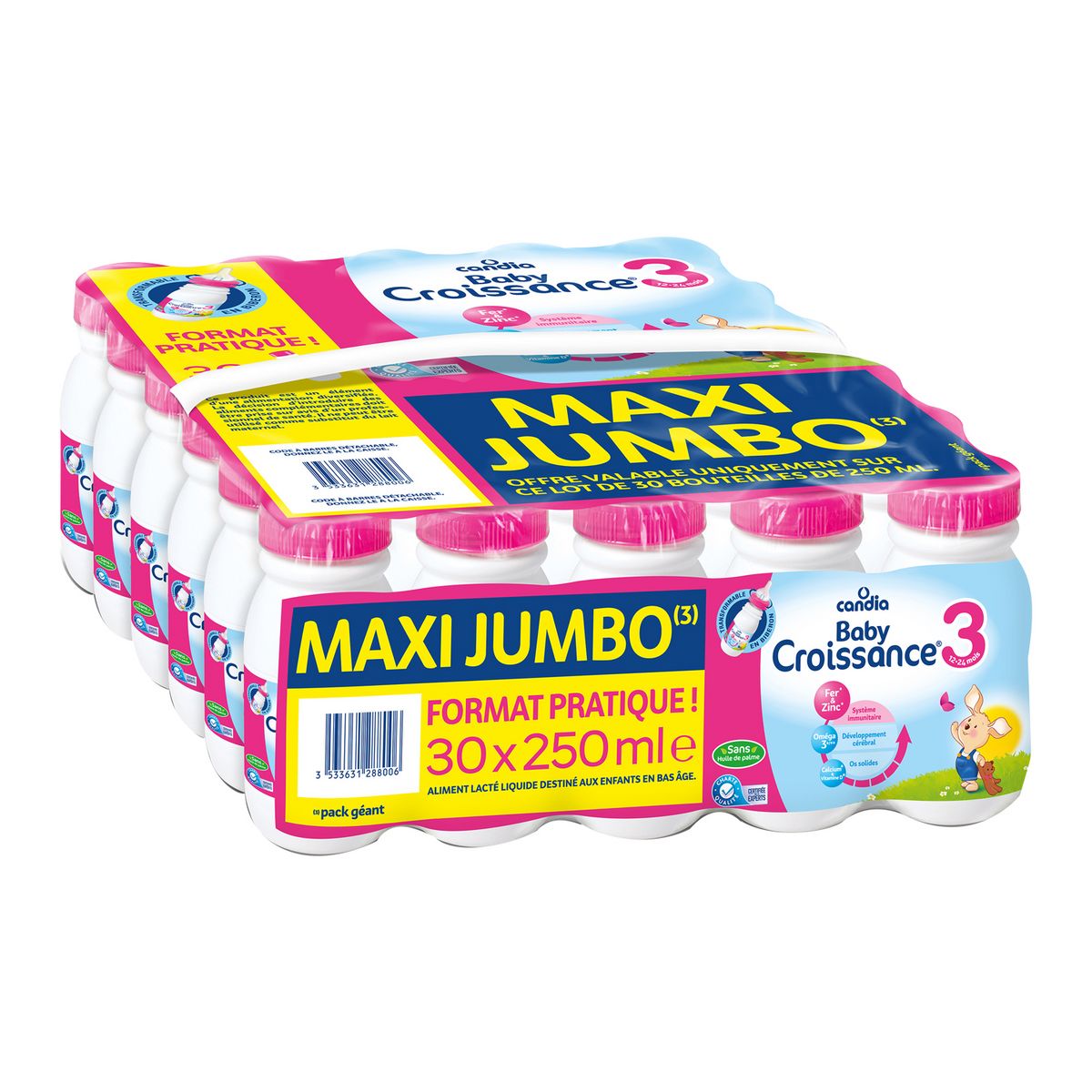 CANDIA Candia Baby Croissance 3 lait de croissance liquide 12 à 24 mois 30x25cl 30x25cl