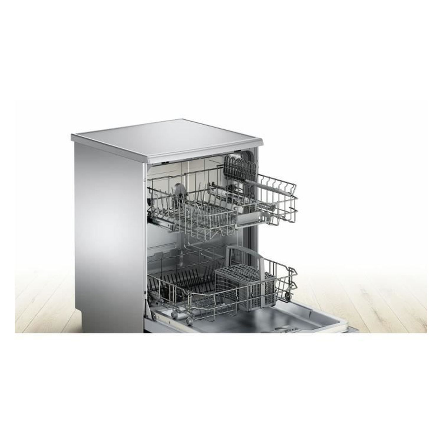 Voir la diapositive 4 : BOSCH Lave-vaisselle Pose libre SilencePlus SMS46AI01E, 12 Couverts, 60 cm, 46 dB, 6 Programmes