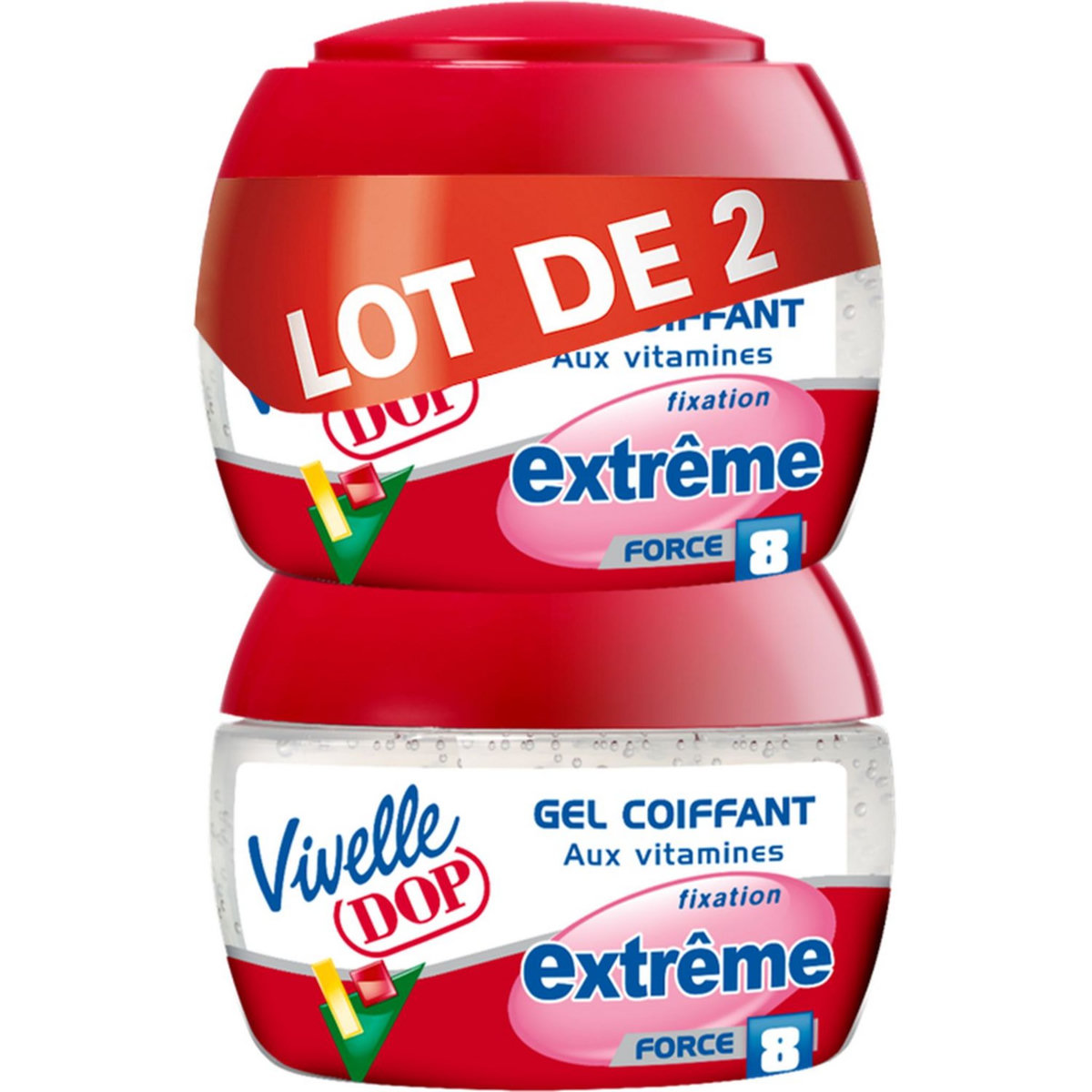 Lot De 2 Gels Coiffants VIVELLE DOP EXTREME Aux Vitamines - 190 Ml Chacun - Neuf