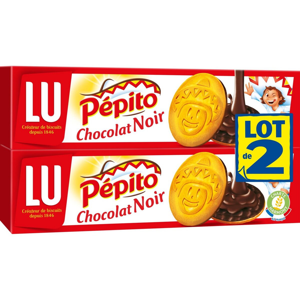 Biscuits nappés au chocolat au lait Pepito LU