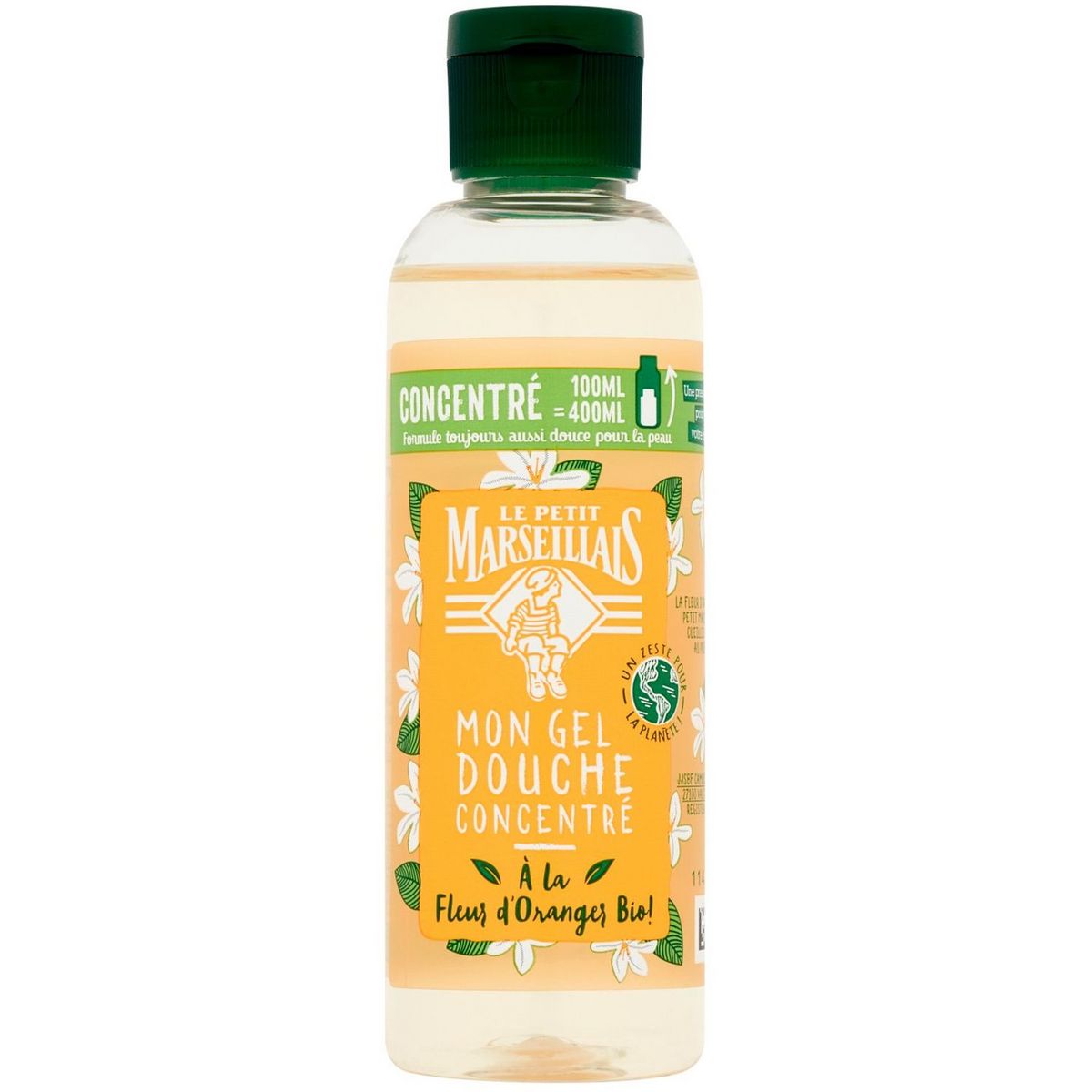 LE PETIT MARSEILLAIS Gel douche concentré fleur d'oranger bio 100ml
