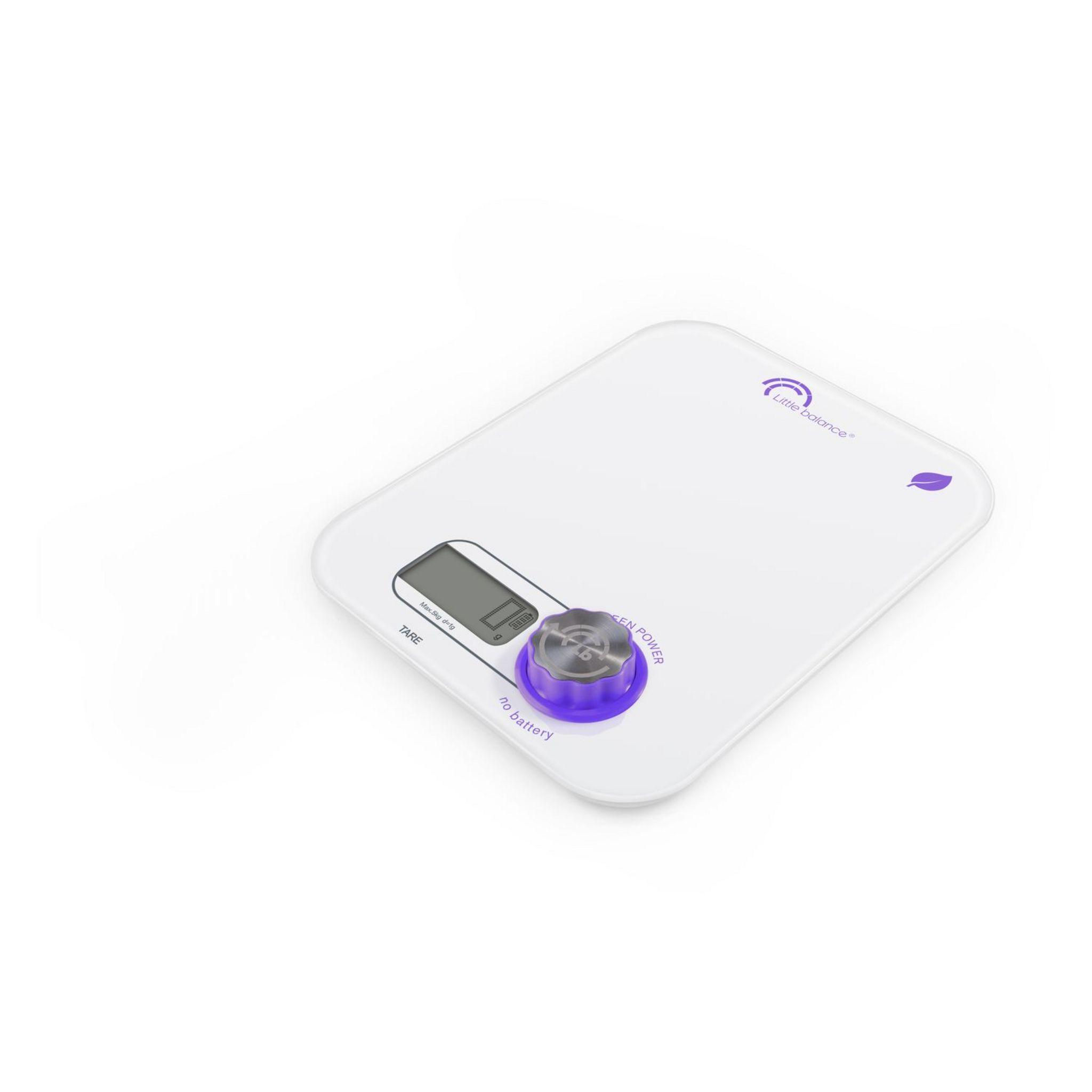 Voir la diapositive 2 : LITTLE BALANCE Balance culinaire sans pile Kinetic Flower - Blanc