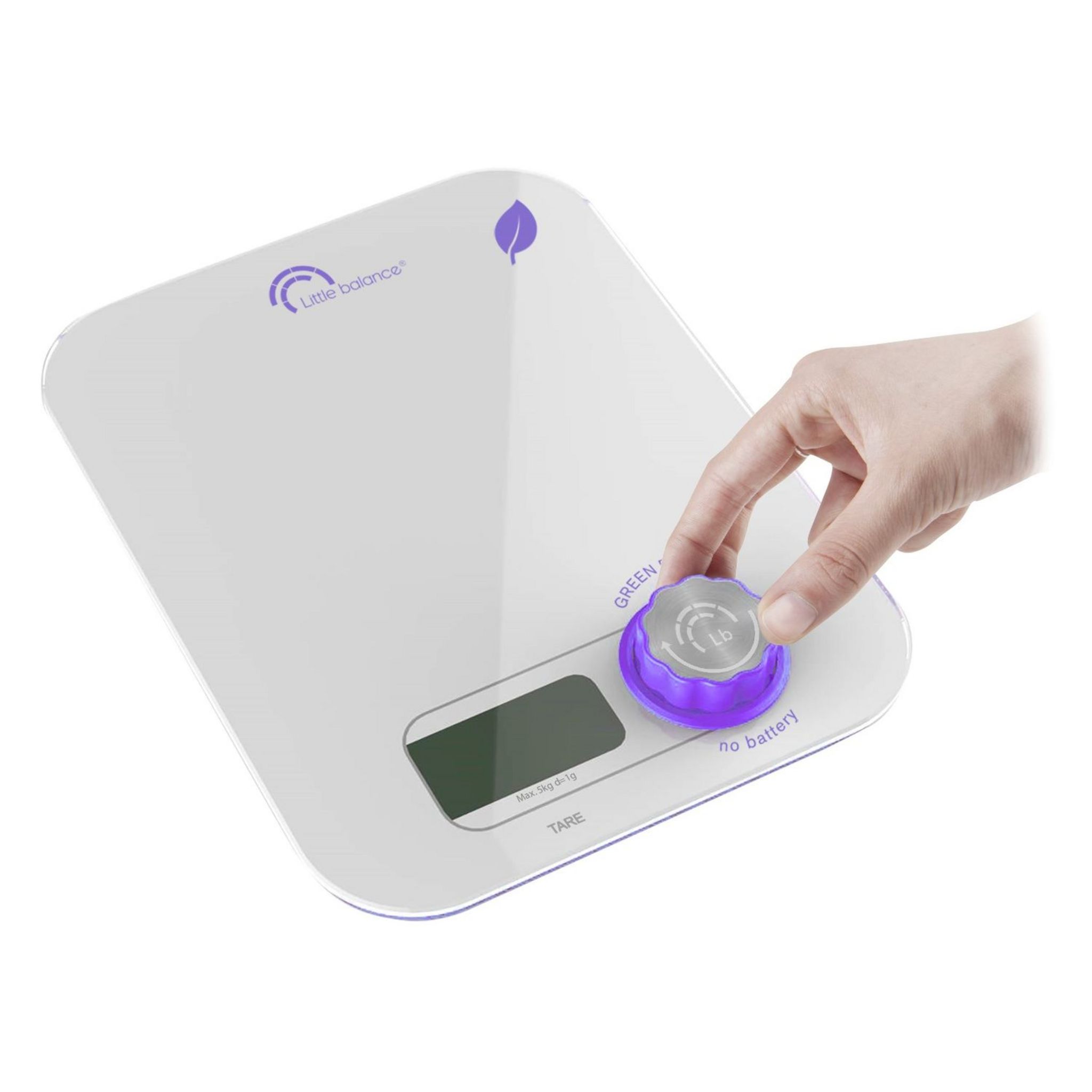 Voir la diapositive 5 : LITTLE BALANCE Balance culinaire sans pile Kinetic Flower - Blanc