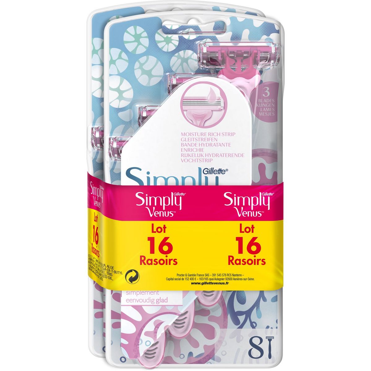 GILLETTE Simply Venus rasoirs jetables 2x8 rasoirs