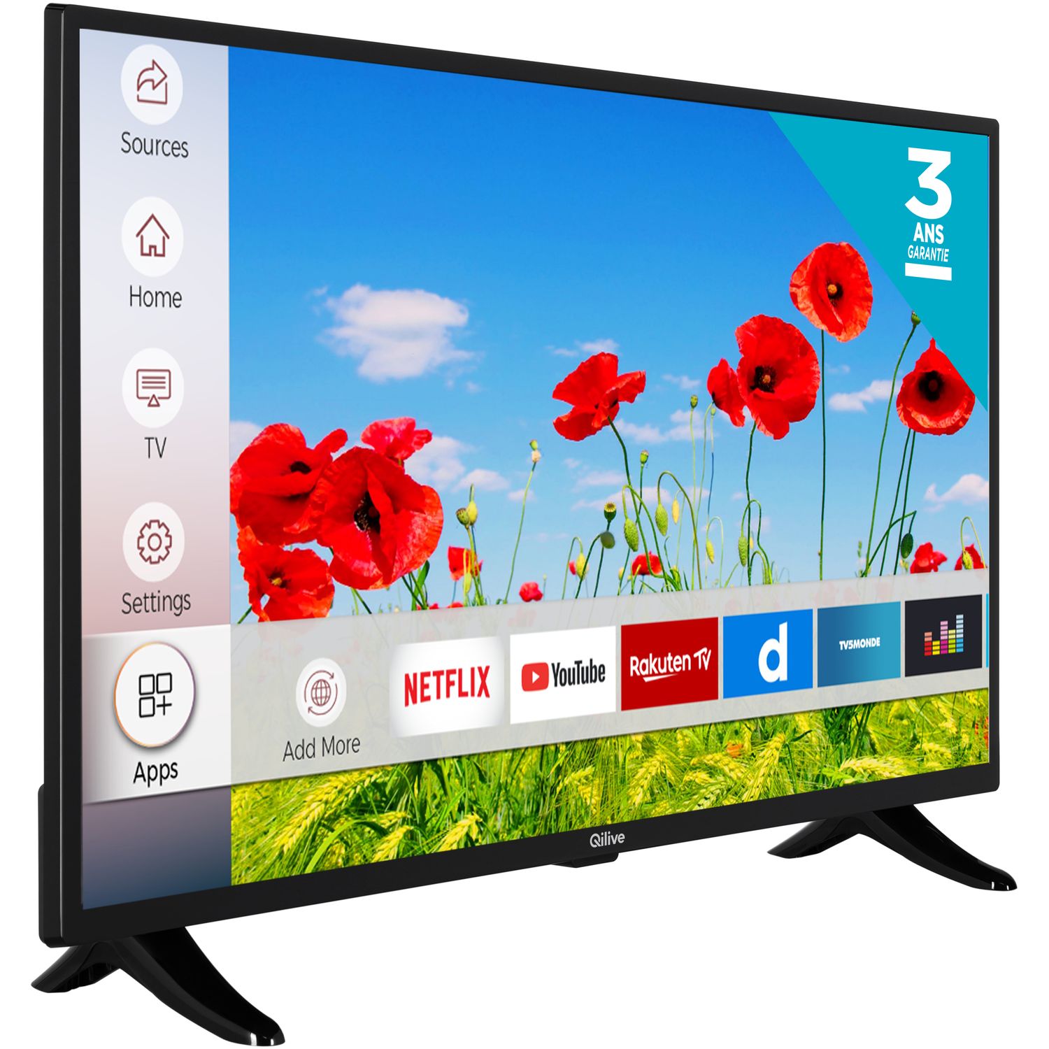 Voir la diapositive 2 : QILIVE Q32HS201 TV LED HD 80 cm Smart TV